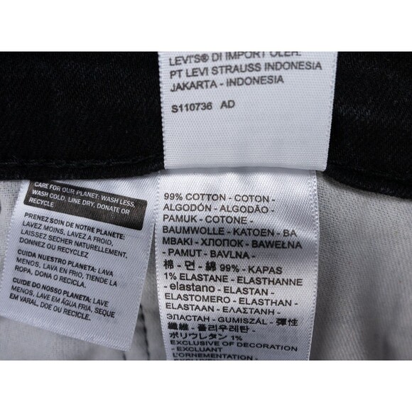 Levis 502 Jeans Mens 32x32 Actual 33x31 Black Tapered Fit Stretch Denim Preppy - Picture 3 of 15